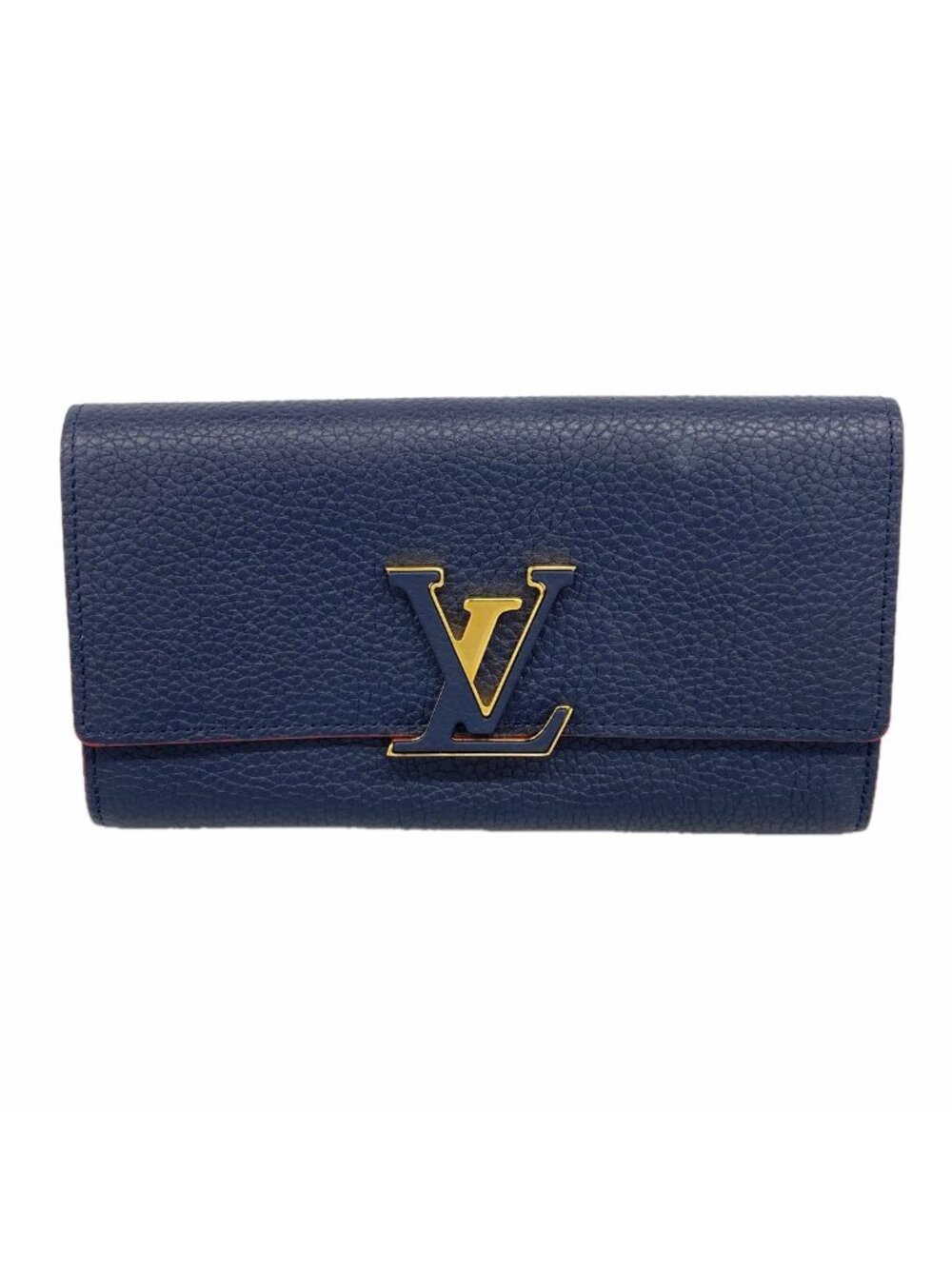 Louis Vuitton Wallet Taurillon Portefeuille Capucines Marine Rouge